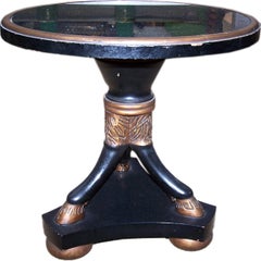 Hoofed side table with Gold Accents, Hollywood Regency