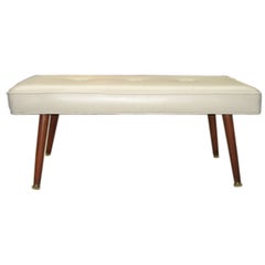 Danish 1950
s Leather Bench