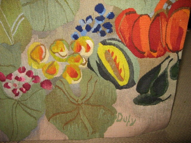 Mid-Century Modern Dufy Tapestry - Signed & Numbered For Sale