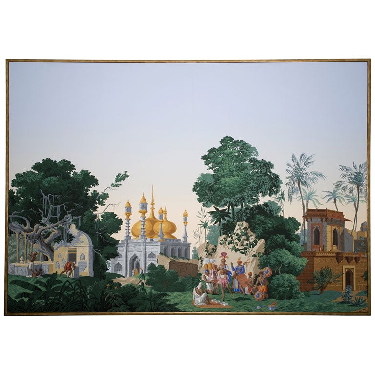 Framed Zuber Panel For Sale