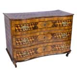 18th Century Parquetry Serpentine Commode