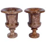 Pair of Marble Campana Urns 3