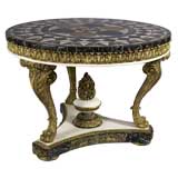 Inlaid Speciman Marble Center Table