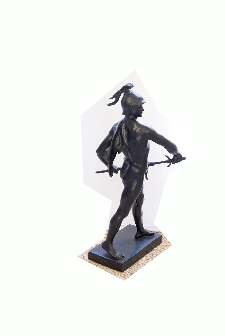 The large scale and movement of the sculpture provide a great opportunity to add drama to any room.  Cast in the lost wax method, the sculptures details are seen from all sides.