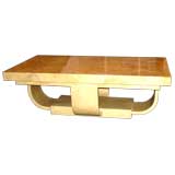 Karl Springer Lacquered Goatskin Coffee Table