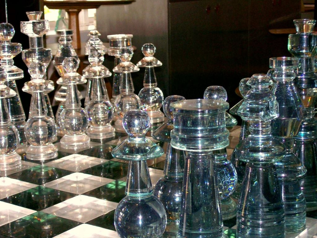 An All-Lucite Game Table & Chess Set 1