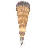 A Spiral Venini Draping Chandelier