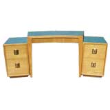 Exceptional Three-Piece Desk w/ Original Leatherette