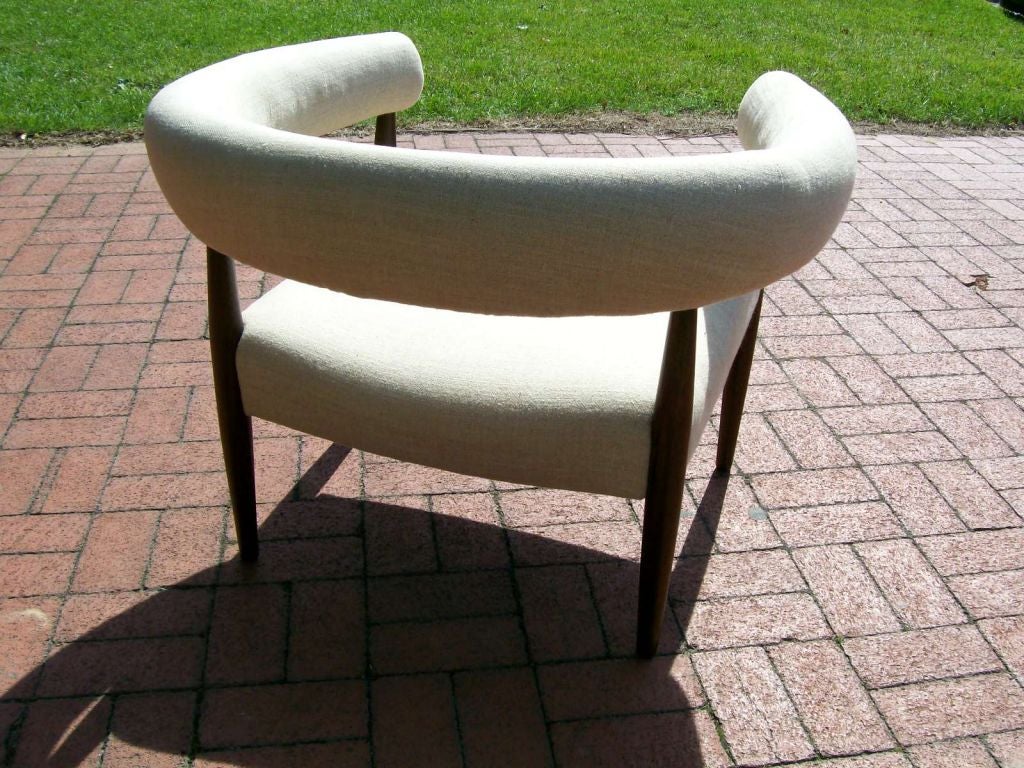 In a fantastic ring design, these chairs by Nana Dietzel are well made and classic Danish modern pieces.