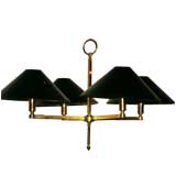A French Four Arm Brass Chandelier