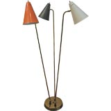 1950
s Three Arm Floor Lamp Attributed to Lightolier 1950
s Three Arm Floor Lamp Attributed to Lightolier