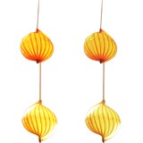 Four Plastic Scandanavian Light Fixtures