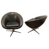 Used Pair of  Swivel Lounge Chairs