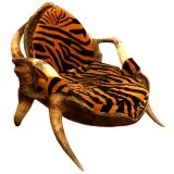 A Rare & Unusual Horn & Tortoise Shell Armchair