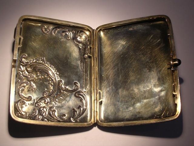 Rare Faberge' Silver Cigarette Box. 4