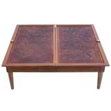 Embossed  Leather Large Scale Coffee Table By Deering Davis