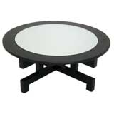 Ebonized Coffee table with Mirror Center
