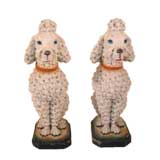 Retro Pair of Ornamental concrete Poodles
