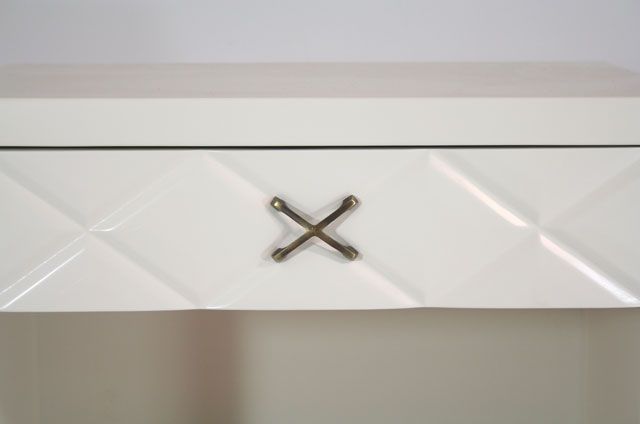 American White Lacquer Nightstands by John Widdicomb
