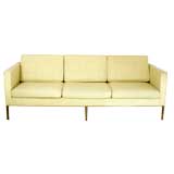 Tuxedo Arm Sofa after Paul McCobb in Original Creme Tweed Fabric
