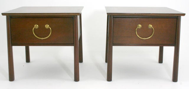 Pair of Walnut Henredon Nightstands