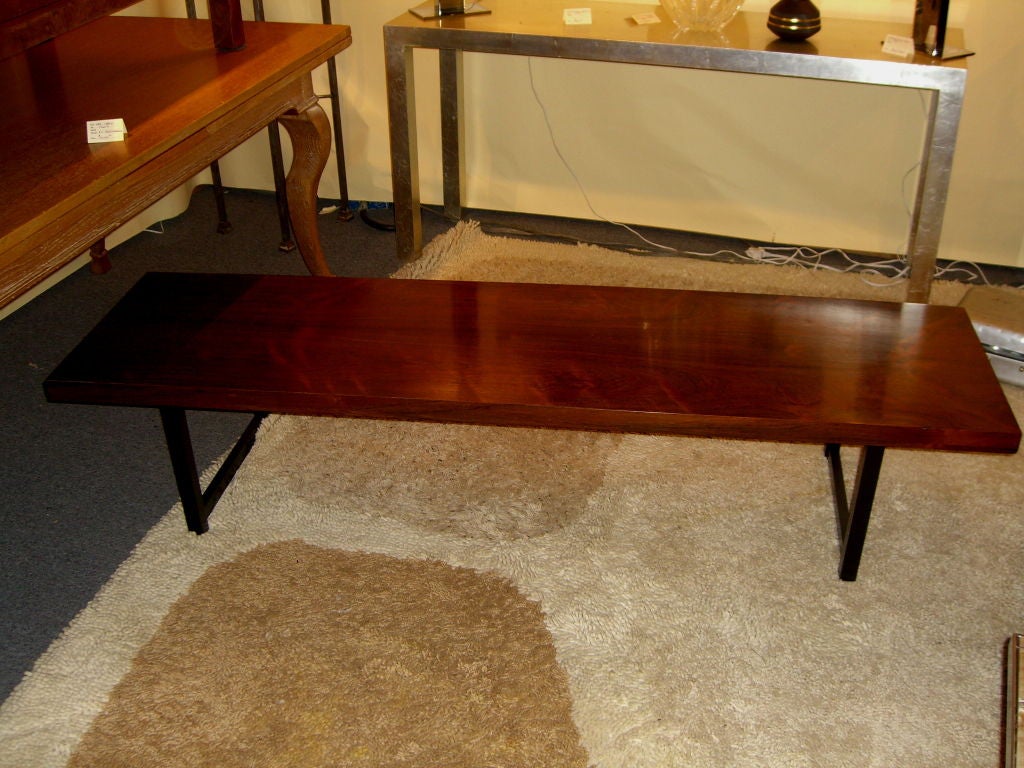 Milo Baughman for Thayer Coggin Rosewood Bench or Coffee Table 2