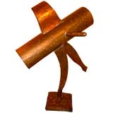 Whimsical Brass Copper and bronze sculpture signed Bafichelly