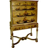18th Century Chinoiserie English Chest on stand
