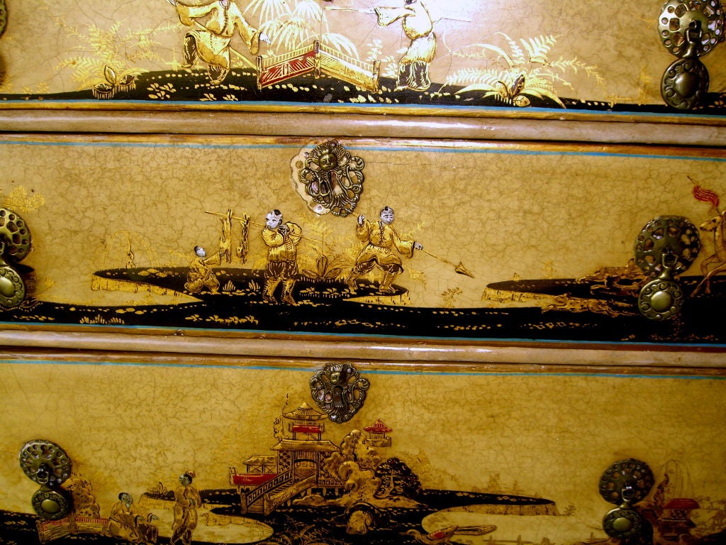 18th Century Chinoiserie English Chest on stand 4
