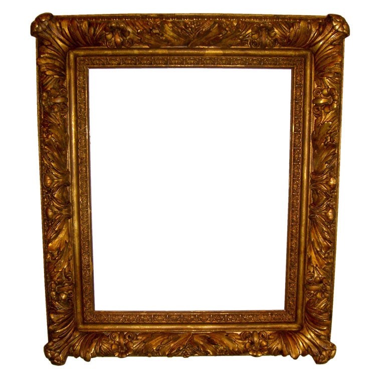 Beautiful Barbizon Rococo wood and Gesso Frame at 1stdibs