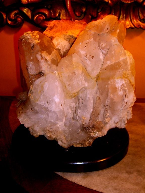 A beautiful pair of Smokey quartz natural formations mounted as lamps. They have been totally wired and set as new.