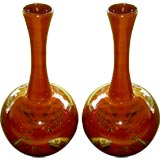 Great large pair of hand thrown terracotta vases