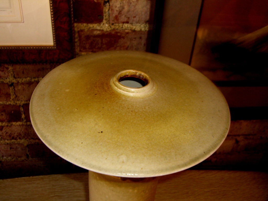 Japanese Buff Terracotta studio pottery sculpture great form