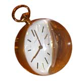 Retro Tiffany & Co 8 day Glass and Brass Ball Clock