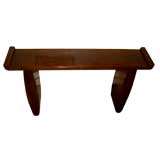 Art Deco Burl Walnut console table Chinese styled