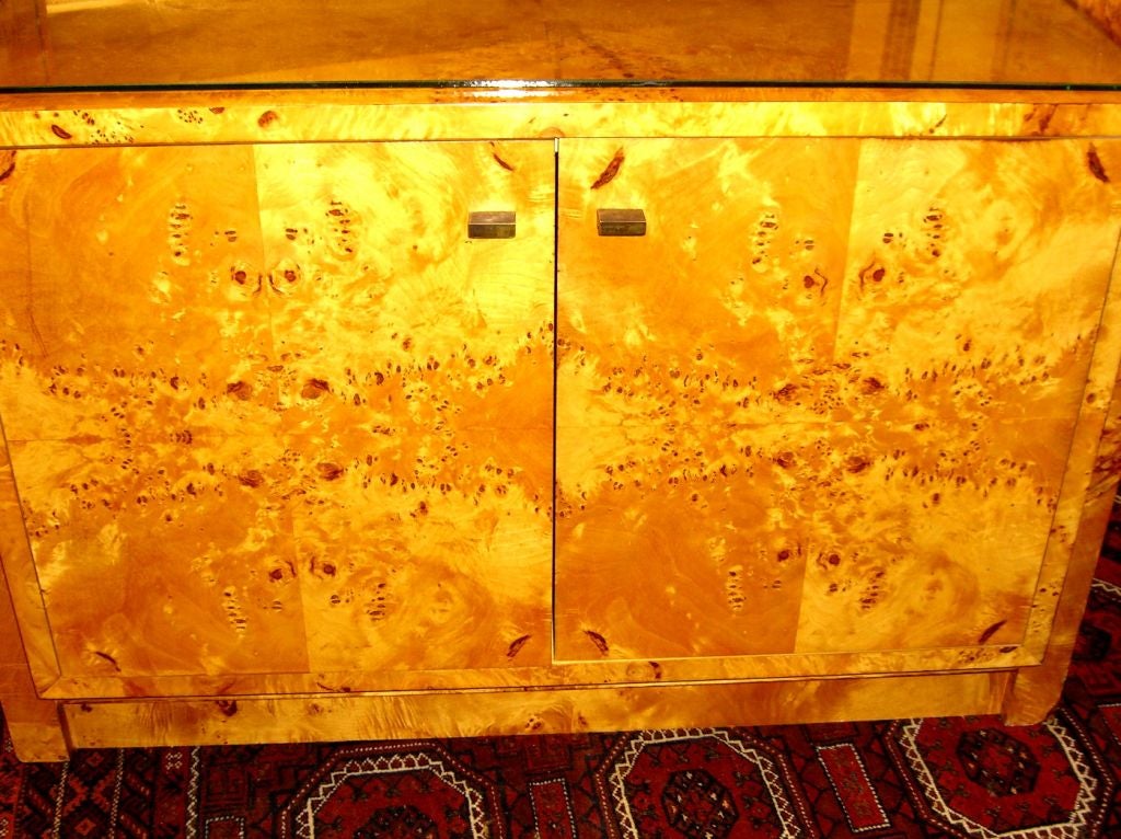 Milo Baughman for Thayer Coggin free standing burl wood etagere