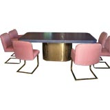 Milo Baughman for Thayer Coggin dining table and 6 chairs