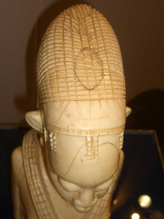 Congolese Large Ivory Bust carving ca 1900-1920 from Congo Zaire