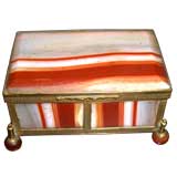 Beautiful Footed 19th Century Russian Agate box