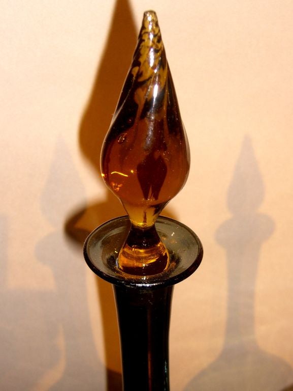 Pair of early 20th century Venetian Glass bottle w/ stoppers