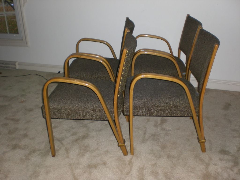 Set of 4 chairs and table by Steiner