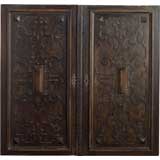 Portera - 18th C. Antique Spanish Handcarved Cabinet Doors