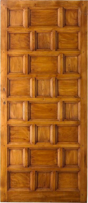 Portera - 18th C. Antique Spanish Door with Carved Settings