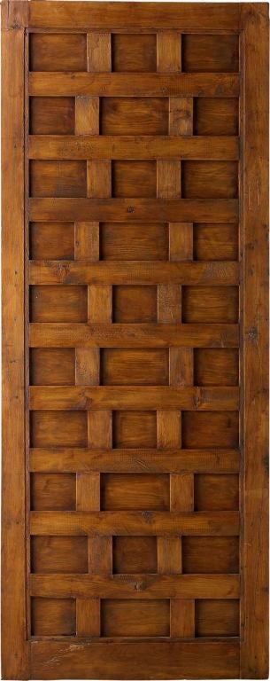 Portera - 18th C. Antique Spanish Door w/Carved Paneled Settings