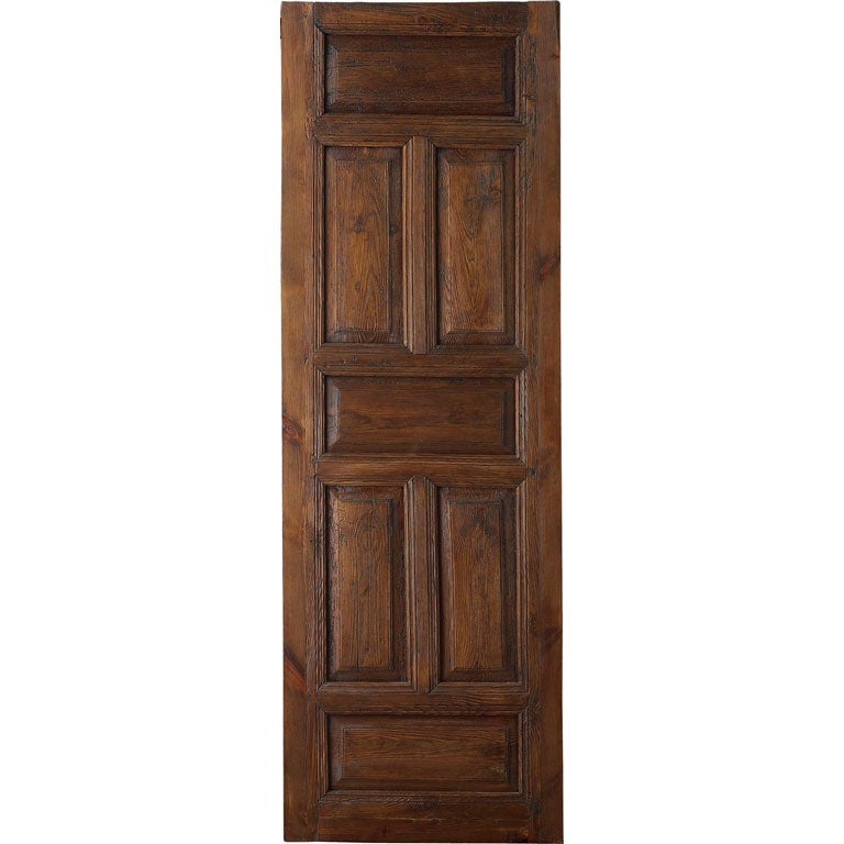 Portera - 18th C. Antique Spanish Door with Paneled Settings For Sale