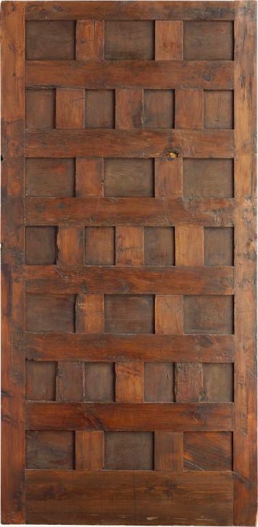 Portera - 18th C. Antique Spanish Door w/Carved Walnut Panels