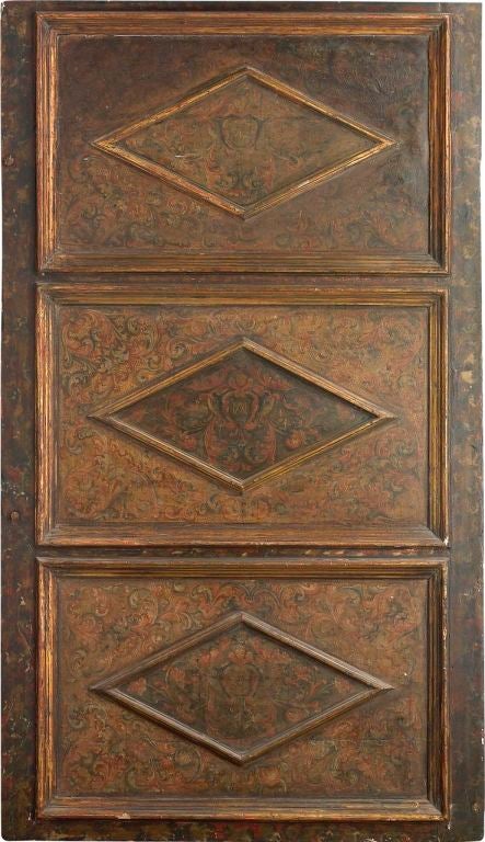 Portera - 17th C. Handpainted Antique Door from Spain For Sale