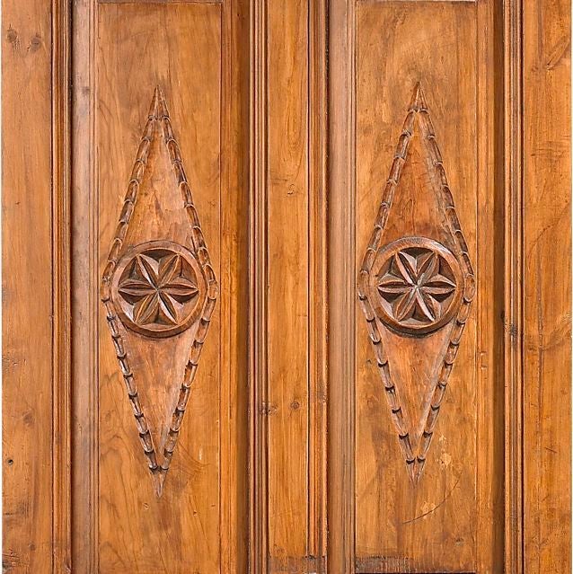19th Century Portera - 19th C. Antique Spanish Door with Carved Settings For Sale