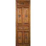 Portera - 19th C. Antique Spanish Door with Carved Settings