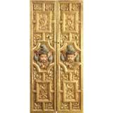 Portera - Pair of 17th C. Antique Sacristy Doors with Angels